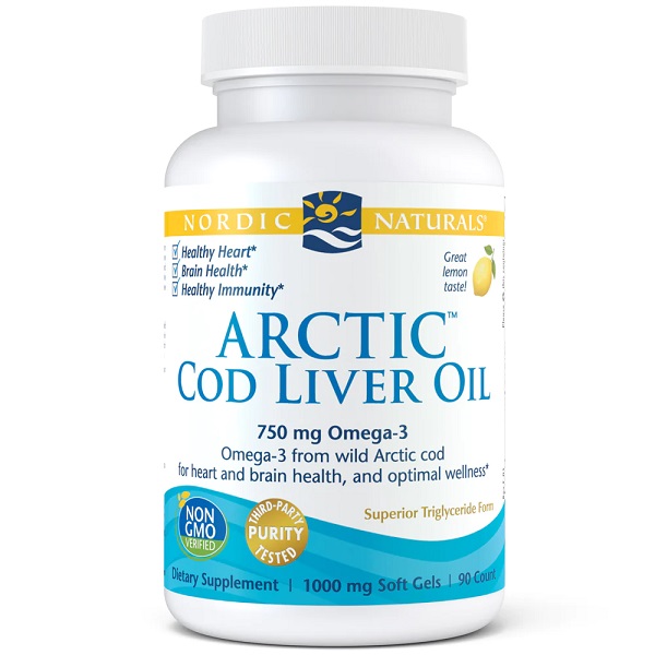 Nordic Naturals Arctic Cod Liver Oil, 750mg Lemon (EAN 768990577857) - 90 softgels