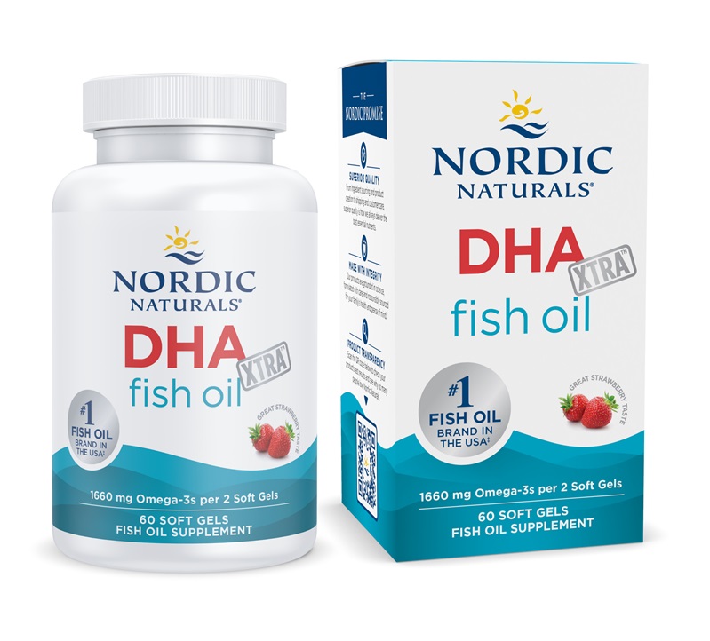 Nordic Naturals DHA Xtra, 1660mg Strawberry - 60 softgels